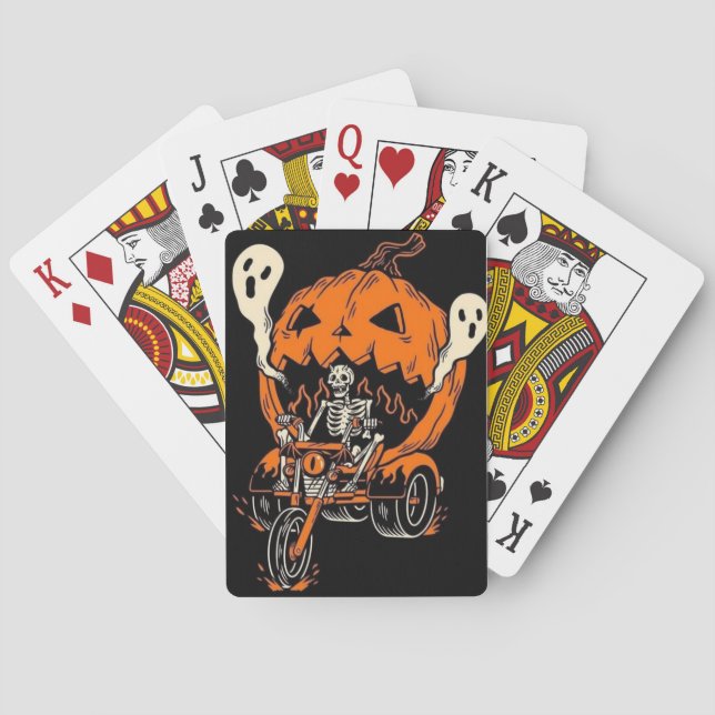 Fröhliche Halloween Spielkarten (Rückseite)