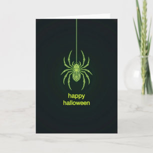 Fröhliche Halloween-Spinnenkarte Karte