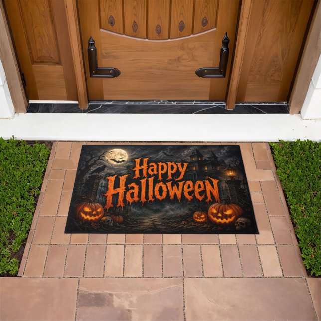 Fröhliche Halloween Spukhaus Türmatte (Außenbereich)
