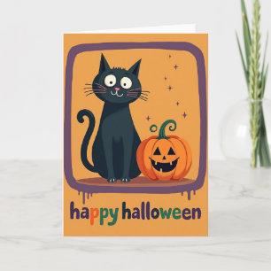 Fröhliche Halloween-Sternenszene-Karte Karte