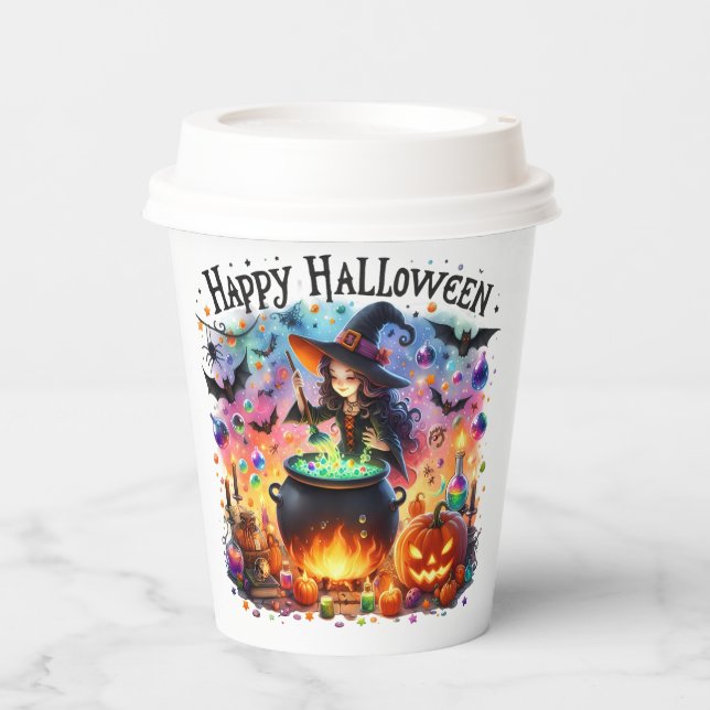 Fröhliche Halloween-Tasse Pappbecher (Vorderseite)