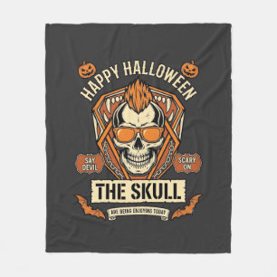 Fröhliche Halloween-Totenkopf-Mohawk-Sonnenbrille  Fleecedecke