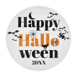 Fröhliche Halloween-Typografie mit Vintagen Elemen Schneidebrett