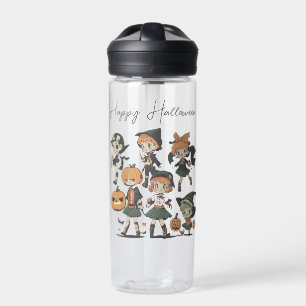 Fröhliche Halloween Vintage Kinder Illustration  Trinkflasche