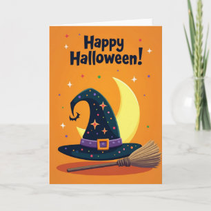 Fröhliche Halloween-Zauberkarte Karte