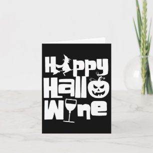 Fröhliche Hallowine Lustige Halloween-Nacht Hexe P Karte