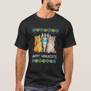 Fröhliche Hanukcats jüdische Katze Chanukka Kinder T-Shirt