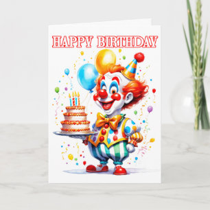 Fröhliche Happy Birthday Party Clown Karte