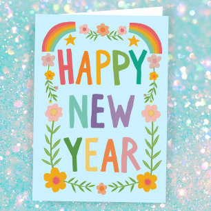 Fröhliche, hässliche HAPPY - Handschrift des neuen Karte