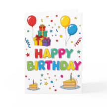 Fröhliche & Heitere Cartoon-“Happy Birthday”-Karte