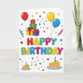 Fröhliche & Heitere Cartoon-“Happy Birthday”-Karte Karte