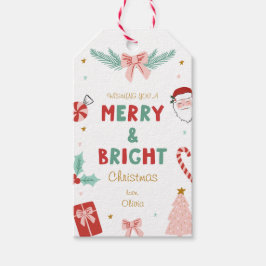 Fröhliche & Helle Pastell Süße Weihnachts Geschenk Geschenkanhänger