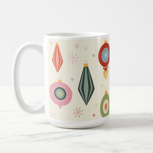 Fröhliche & helle Vintage-Ornament-Tasse  Kaffeetasse (Links)
