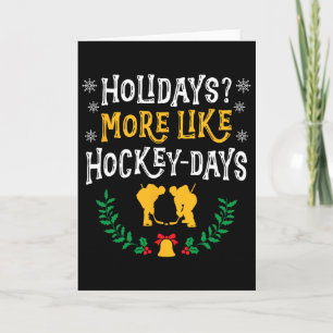 Fröhliche Hockey-Tage Hockey-Feiertage Lustige Wei Karte
