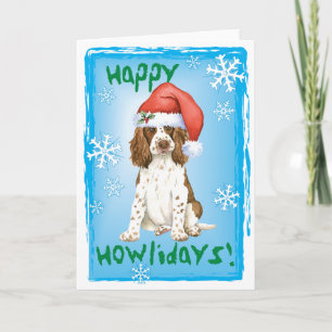 Fröhliche Howliday English Springer Spaniel Feiertagskarte