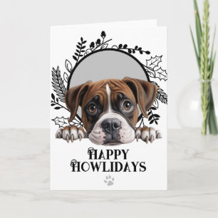 Fröhliche Howlidays Boxer-Hund Weihnachten