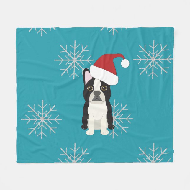 Fröhliche Howlidays Fleecedecke (Vorderseite (Horizontal))