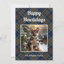 Fröhliche Howlidays Hund Karierter Weihnachten