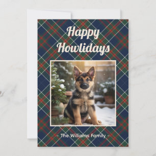 Fröhliche Howlidays Hund Karierter Weihnachten
