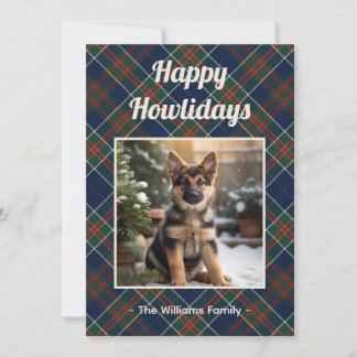Fröhliche Howlidays Hund Karierter Weihnachten