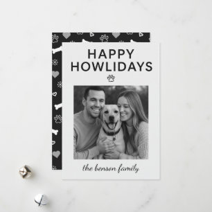 Fröhliche Howlidays Hunde-Feiertagskarte  Feiertagskarte