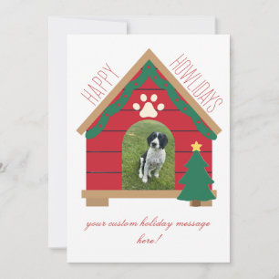 Fröhliche Howlidays Hunde-Weihnachtskarte Feiertagskarte