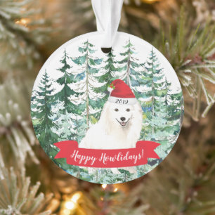 Fröhliche Howlidays Japanischer Spitz Hund Weihnac Ornament