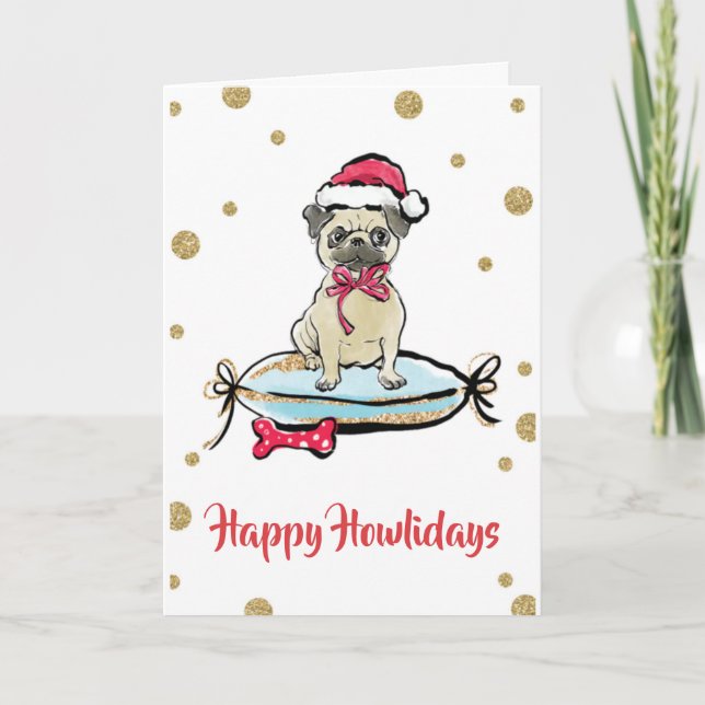 Fröhliche Howlidays Karte (Vorderseite)
