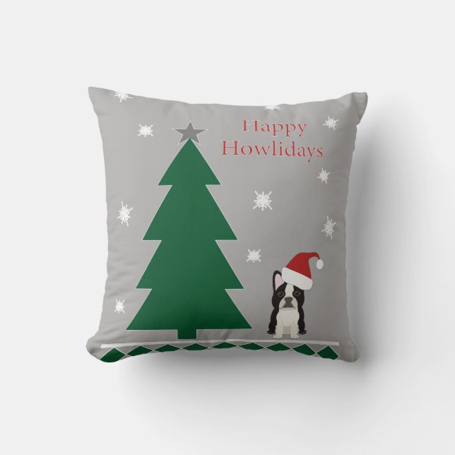 Fröhliche Howlidays Kissen (Vorderseite)