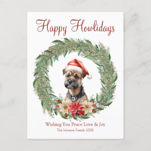 Fröhliche Howlidays Süßer Cairn Terrier Hund Feiertagspostkarte