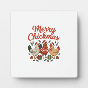 Fröhliche Hühnerweihnachten Hühner Weihnachten Fotoplatte