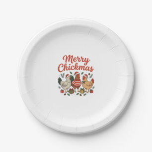 Fröhliche Hühnerweihnachten Hühner Weihnachten Pappteller