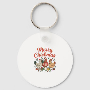 Fröhliche Hühnerweihnachten Hühner Weihnachten Schlüsselanhänger