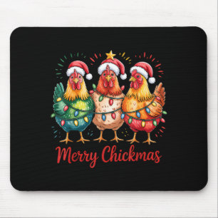 Fröhliche Hühnerweihnachten Weihnachts Huhn Nikola Mousepad