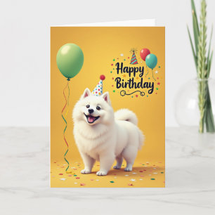 Fröhliche Hund-Partyhut-Karte Karte