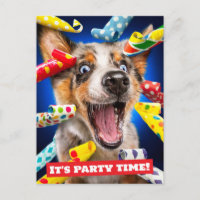 Fröhliche Hunde-Party-Tut-Bläser