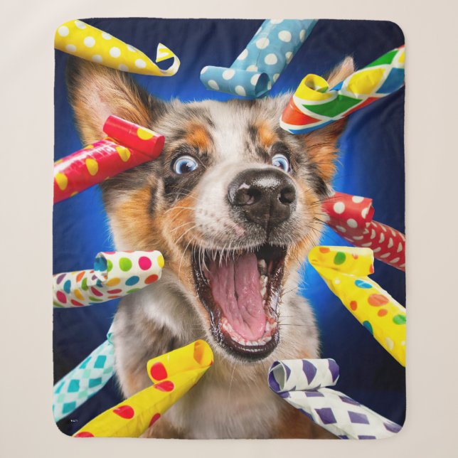 Fröhliche Hundeparty-Tutgeräte Sherpadecke (Vorderseite)