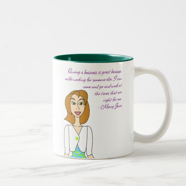 Fröhliche Jane Zweifarbige Tasse (Rechts)