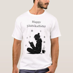 Fröhliche Jolabokaflod – Isländische Bücherflut-Ge T-Shirt