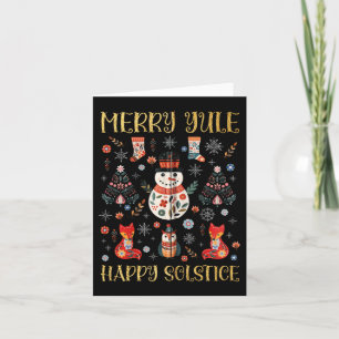 Fröhliche Julzeit Glückliche Wintersonnenwende Cot Karte