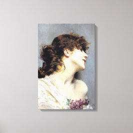 Fröhliche junge Frau lächelnd (von Giovanni Boldin Leinwanddruck