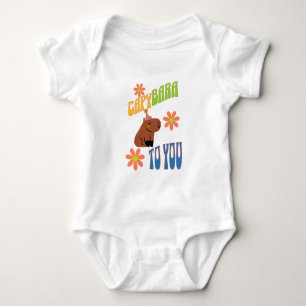 Fröhliche Kapybara zu dir  Baby Strampler