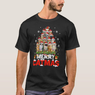 Fröhliche Katmas Kat Weihnachten Pyjama X Mas häss T-Shirt