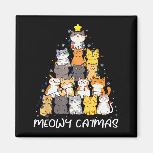 Fröhliche Katzenweihnacht Weihnachtsbaum Frohe Kat Magnet