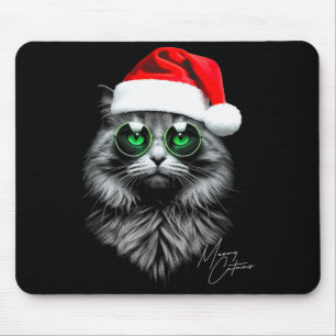 Fröhliche Katzenweihnachten Lustig Coole Weihnacht Mousepad