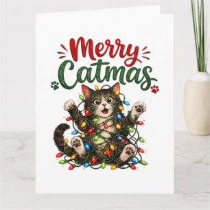 Fröhliche Katzenweihnachten Lustige Katzen Weihnac Karte