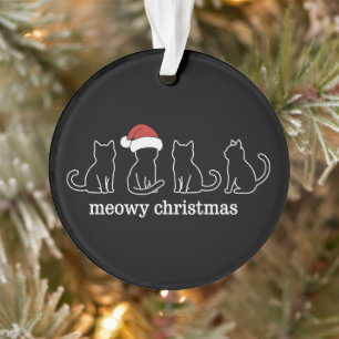 Fröhliche Katzenweihnachten Süße Kätzchen Katzen W Ornament