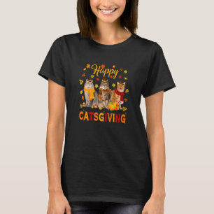Fröhliche Katzenweihnachten Süße Katze Herbst Herb T-Shirt
