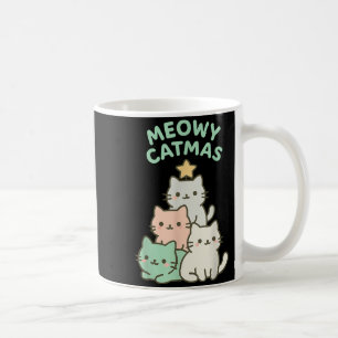 Fröhliche Katzenweihnachten Weihnachtsbaum Süße Ka Kaffeetasse