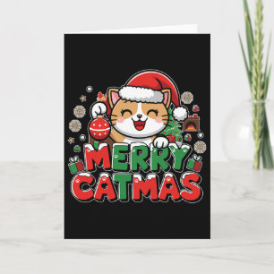 Fröhliche Katzenweihnachten Weihnachtsdekoration W Karte